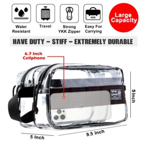 Rough Enough Clear Toiletry Bag Clear Makeup Bag Pouch Bundle Set RE8562+RE8201