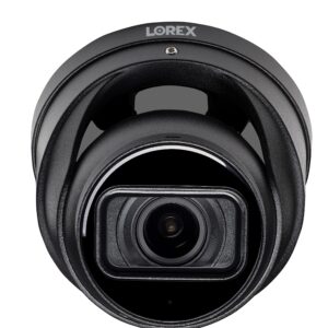 Lorex LNE9383 4K Nocturnal 4 Series IP Wired Dome Camera with Motorized Varifocal Lens and Listen-in Audio (Black)