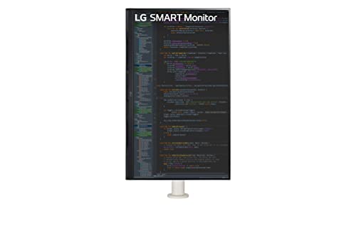 LG (32SQ780S) - 32-Inch 4K UHD(3840x2160) Display, Ergo Stand, webOS Smart Monitor, ThinQ Home, Magic Remote, USB Type-C™, 2x5W Stereo Speakers, AirPlay 2, Screen Share, Bluetooth,White