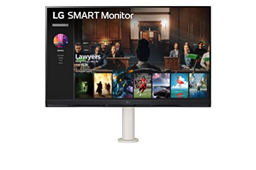 LG (32SQ780S) - 32-Inch 4K UHD(3840x2160) Display, Ergo Stand, webOS Smart Monitor, ThinQ Home, Magic Remote, USB Type-C™, 2x5W Stereo Speakers, AirPlay 2, Screen Share, Bluetooth,White