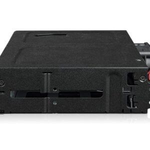 ICY DOCK ToughArmor MB105VP-B 2 x U.2 / U.3 NVMe PCIe 4.0 64Gbps SSD (up to 15 mm) to 1 x SlimSAS 8i (SFF-8654) Removable Frame Housing in 1 x 5.25 Inch Bay Black Complete Metal