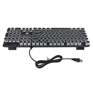 104 keys gaming keyboard ergonomically designed black rgb backlit mechanical keyboard for laptop (red switch)