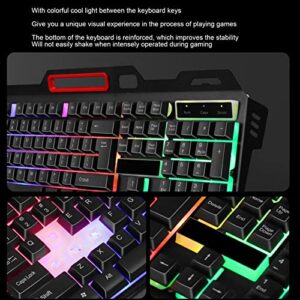 Vikye Wired Gaming Keyboard and Mouse Combo, 104 Keys RGB Backlit Ergonomically Mechanical Gaming Keyboard, Wired USB Gaming Keyboard Mouse Set