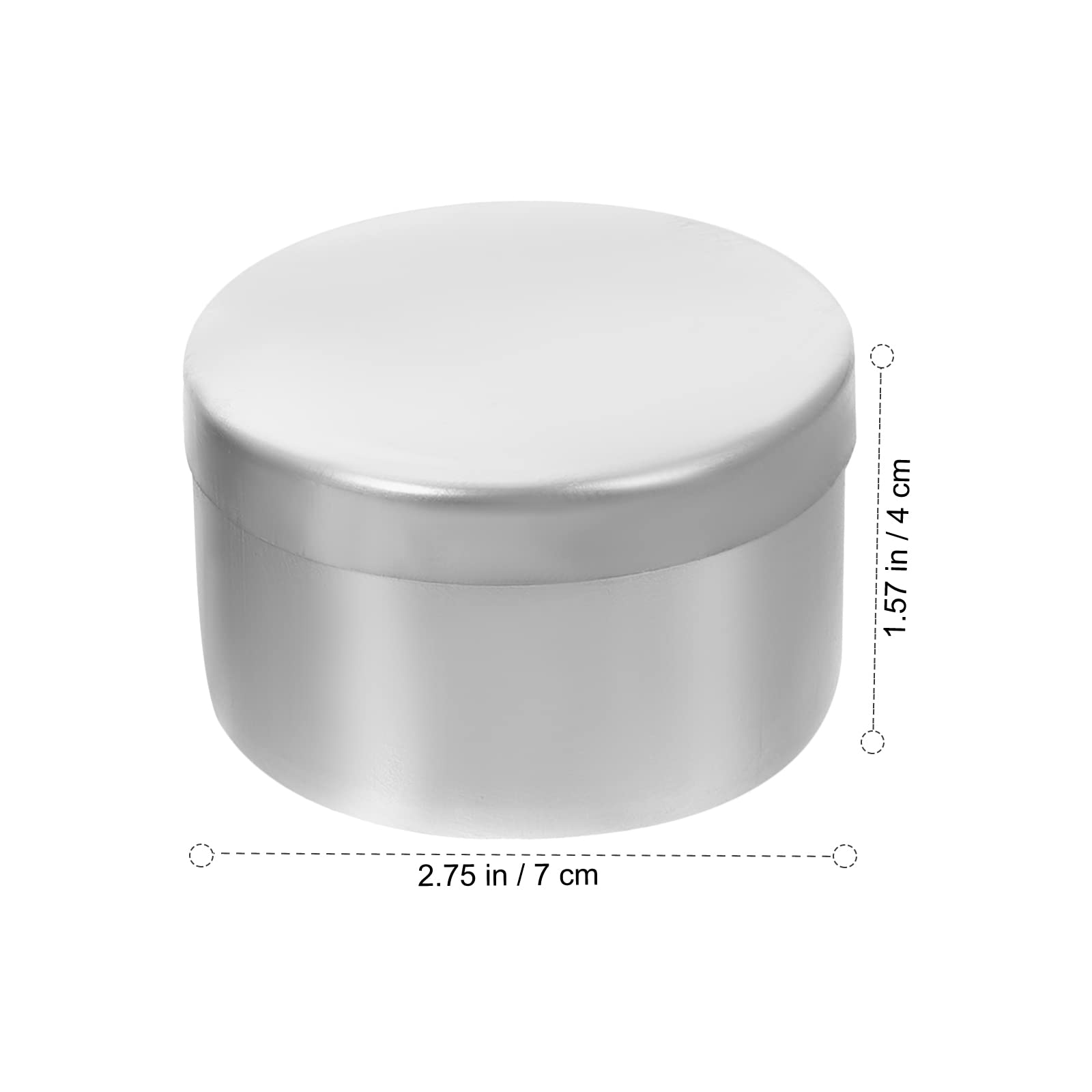 ULTECHNOVO 2pcs Aluminum Tin Jar Refillable Containers Sampling Jar with Lid Round Tin Container for Labs Soil Cosmetic