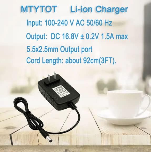 MTYTOT 16.8V 1500mA Power Adapter Supply AC to DC 16.8 Volt 1A 1.5A Power Supply Transformer 5.5mmx2.5mm DC Plug