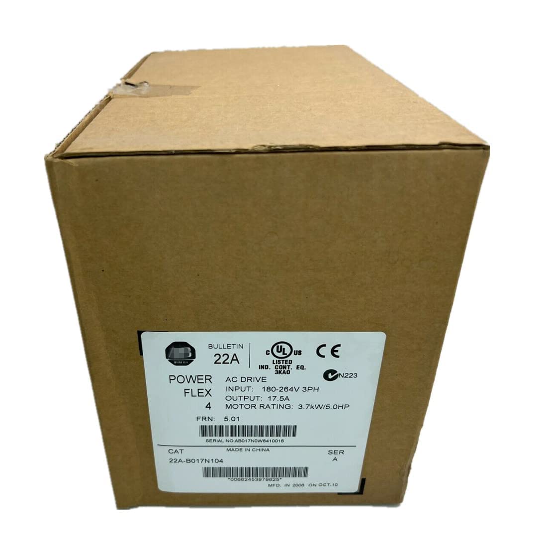 22A-B017N104 PowerFlex 4 AC Drive 240V 3.7KW VFD 22A-B017N104 Sealed in Box 1 Year Warranty Fast