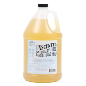 adams handmade soap thick organic castile liquid hand soap 1 gallon refill- unscented