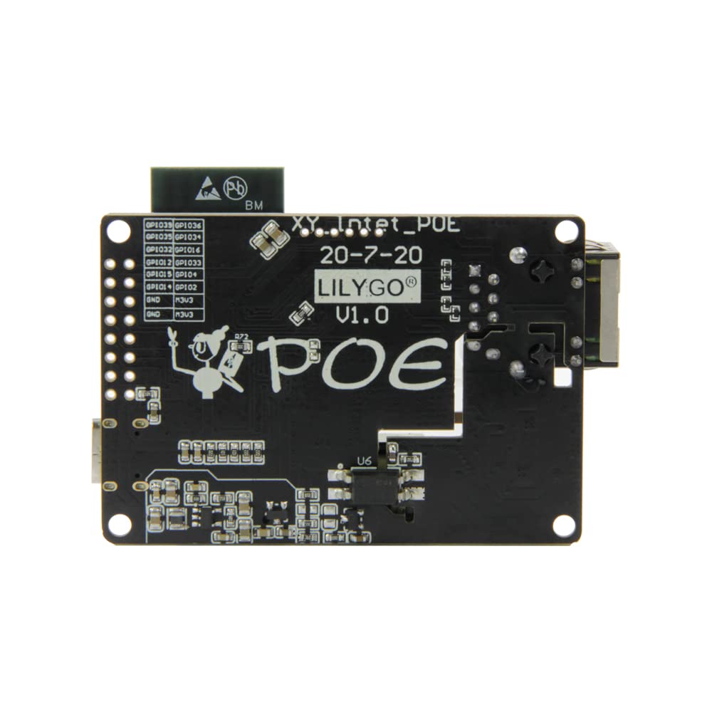 LILYGO T-Internet-POE ESP32-WROOM LAN8720A Chip Ethernet Adapter and Downloader Expansion Board Programmable Hardware TTGO Development Board (T-Internet-POE)