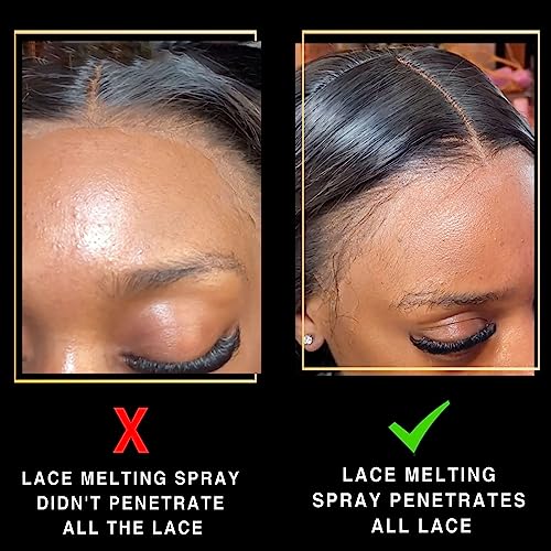 Lace Melting and Holding Spray Glue-Less Hair Adhesive for Wigs, Lace Bond Adhesive Spray Wig Spray for Closure Wigs Closure Front Extensions, Strong Natural Finishing Hold with Control Wig Kit Set