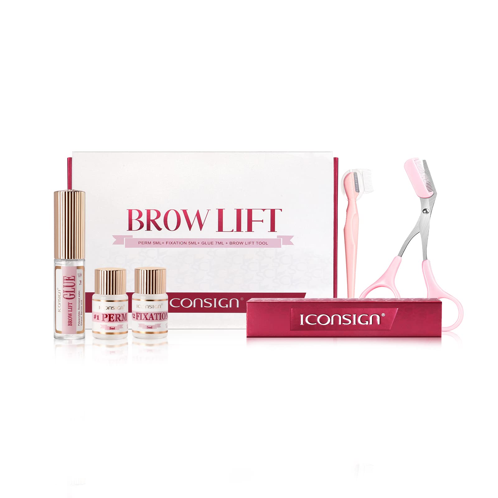 Brow Lamination Kit, ICONSIGN Eyebrow Lift Kit Professional Salon Result Create Fuller Eyebrows Look Lasts 8 Weeks, Suitable for Salon & Home Use