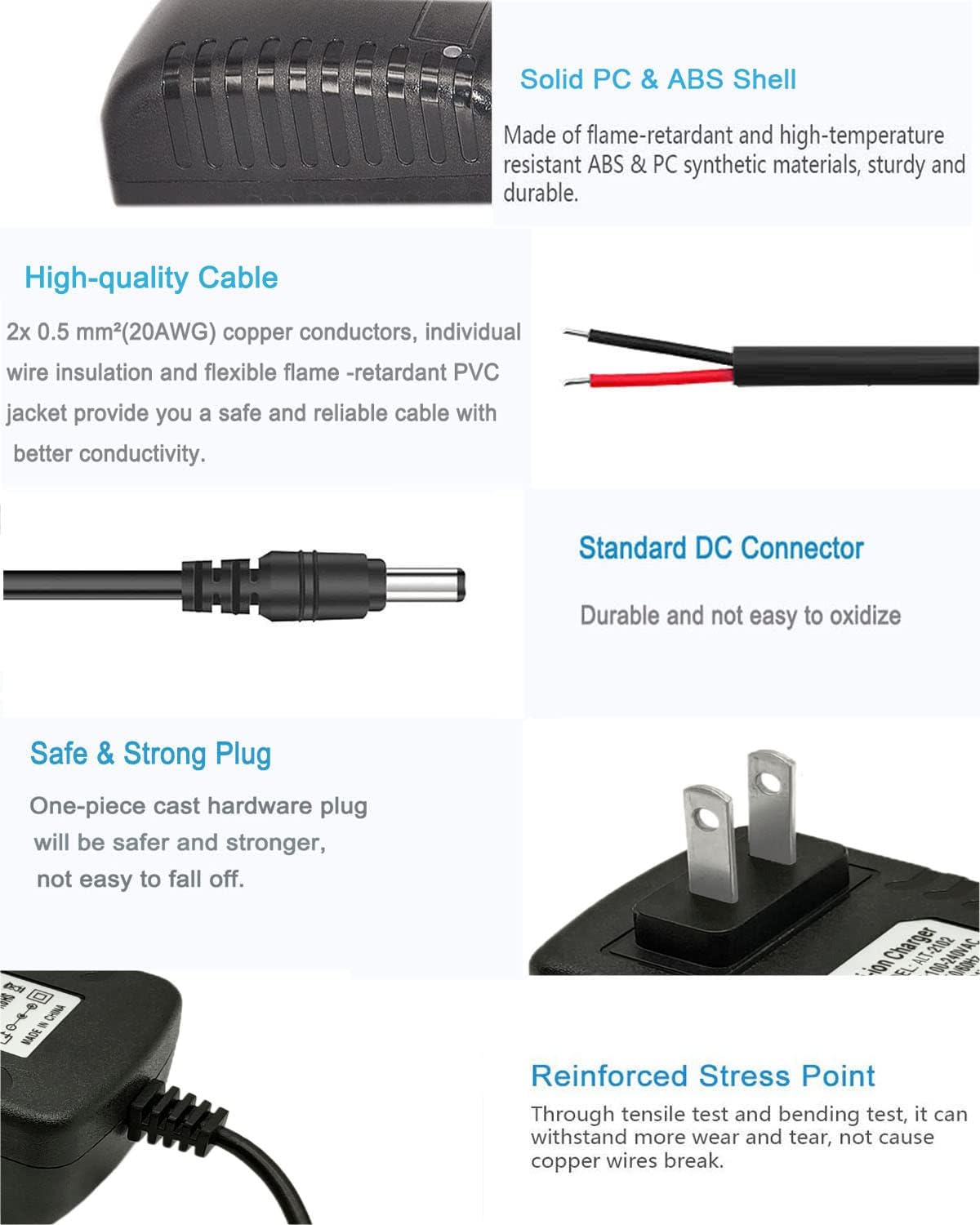 MTYTOT 16.8V 1500mA Power Adapter Supply AC to DC 16.8 Volt 1A 1.5A Power Supply Transformer 5.5mmx2.5mm DC Plug