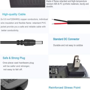 MTYTOT 25.2V 1000mA Power Supply Adapter 25.2v ac/dc Adapter 100-240V Input AC to DC 25.2 Volt 1A 800mA 450mA Power Adapter Transformer 5.5mmx2.5mm US Plug