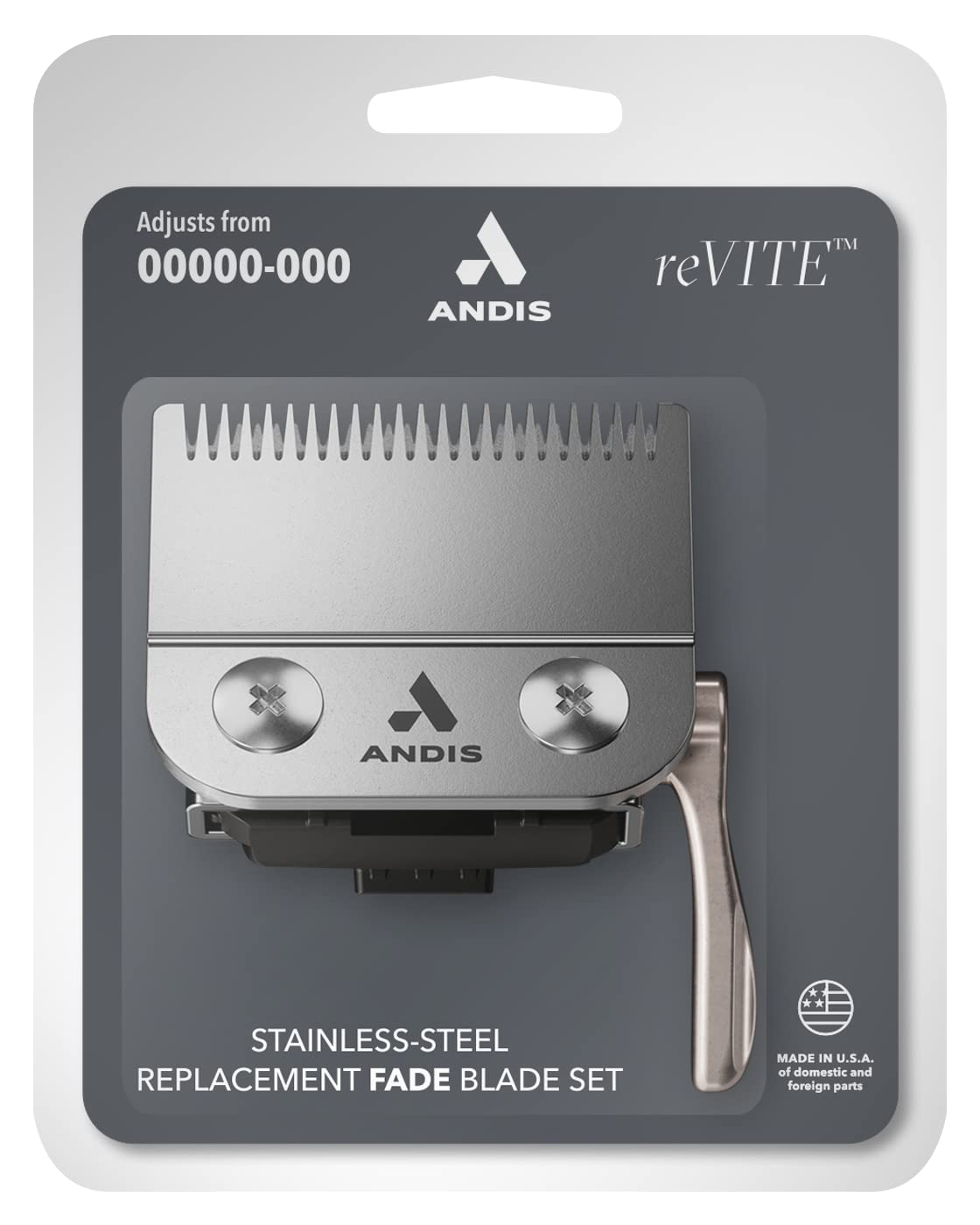 Andis 86015 reVITE Fade Clipper Replacement Stainless Steel Blade