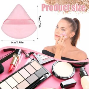 Pimoys 6 Pieces Powder Puff Face Makeup Sponge Soft Velour Triangle Powder Puffs for Loose Powder Setting Powder Cosmetic Foundation Beauty Sponge, Stocking Stuffers Gift for Women (Black, Pink)