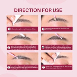 Brow Lamination Kit, ICONSIGN Eyebrow Lift Kit Professional Salon Result Create Fuller Eyebrows Look Lasts 8 Weeks, Suitable for Salon & Home Use