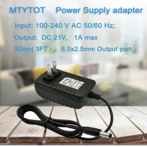 MTYTOT 21V 1000mA Power Adapter Supply AC to DC 21 Volt 1A 800mA 450mA Power Supply Transformer 5.5mmx2.5mm us Plug