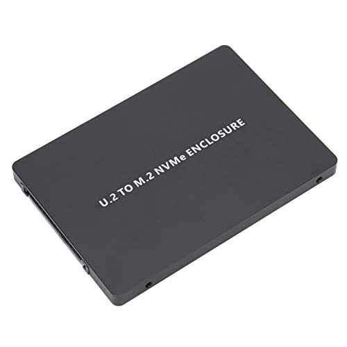 NVME HDD Enclosure Mobile SSD Box, PCIE3.0 NVME to U.2 Adapter Card, SFF8639 Aluminum U2 SSD Enclosure for Win 10, 8, 7, OS X 9, 10(Black)