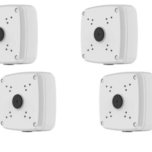 Lorex ACJNCD4B Outdoor Junction Box for 4 Screw Base Cameras (White, 4-Pack)