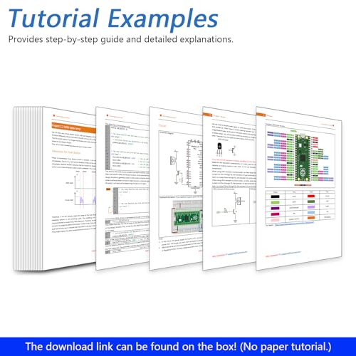 Freenove Basic Starter Kit for Raspberry Pi Pico W (Included), Dual-core Arm Cortex-M0+ Microcontroller, 386-Page Detailed Tutorial, 142 Items, 55 Projects, Python C Code