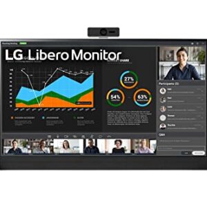 LG 27'' 27BQ70QC-S 27-inch QHD Libero Monitor with Detachable Full HD Webcam, 27-inch QHD (2560 x 1440) IPS Display