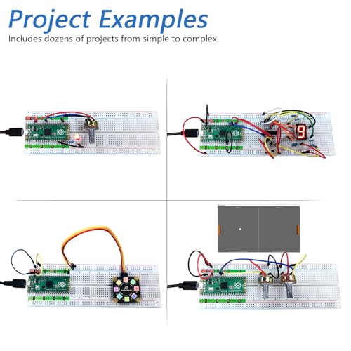 Freenove Ultimate Starter Kit for Raspberry Pi Pico W (Included), Dual-core Arm Cortex-M0+ Microcontroller, 767-Page Detailed Tutorial, 224 Items, 119 Projects, Python C Java Code