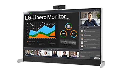 LG 27'' 27BQ70QC-S 27-inch QHD Libero Monitor with Detachable Full HD Webcam, 27-inch QHD (2560 x 1440) IPS Display