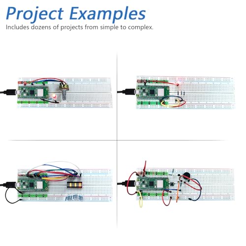 Freenove Basic Starter Kit for Raspberry Pi Pico W (Included), Dual-core Arm Cortex-M0+ Microcontroller, 386-Page Detailed Tutorial, 142 Items, 55 Projects, Python C Code