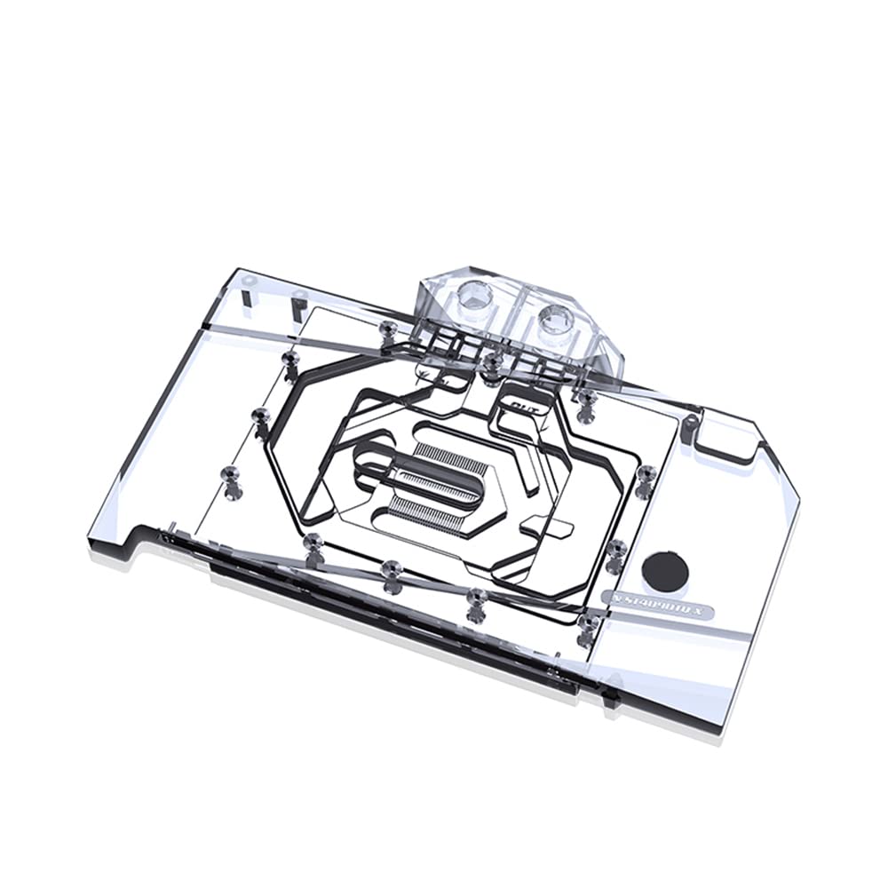 Copper GPU Water Cooling Block GPU Waterblock Graphics Card Water Cooling Block for Zotac GeForce RTX 4090 AMP Extrme AIRO Trinity (5V ARGB RBW Aura Effect LED Lights GPU Block with Backplate)