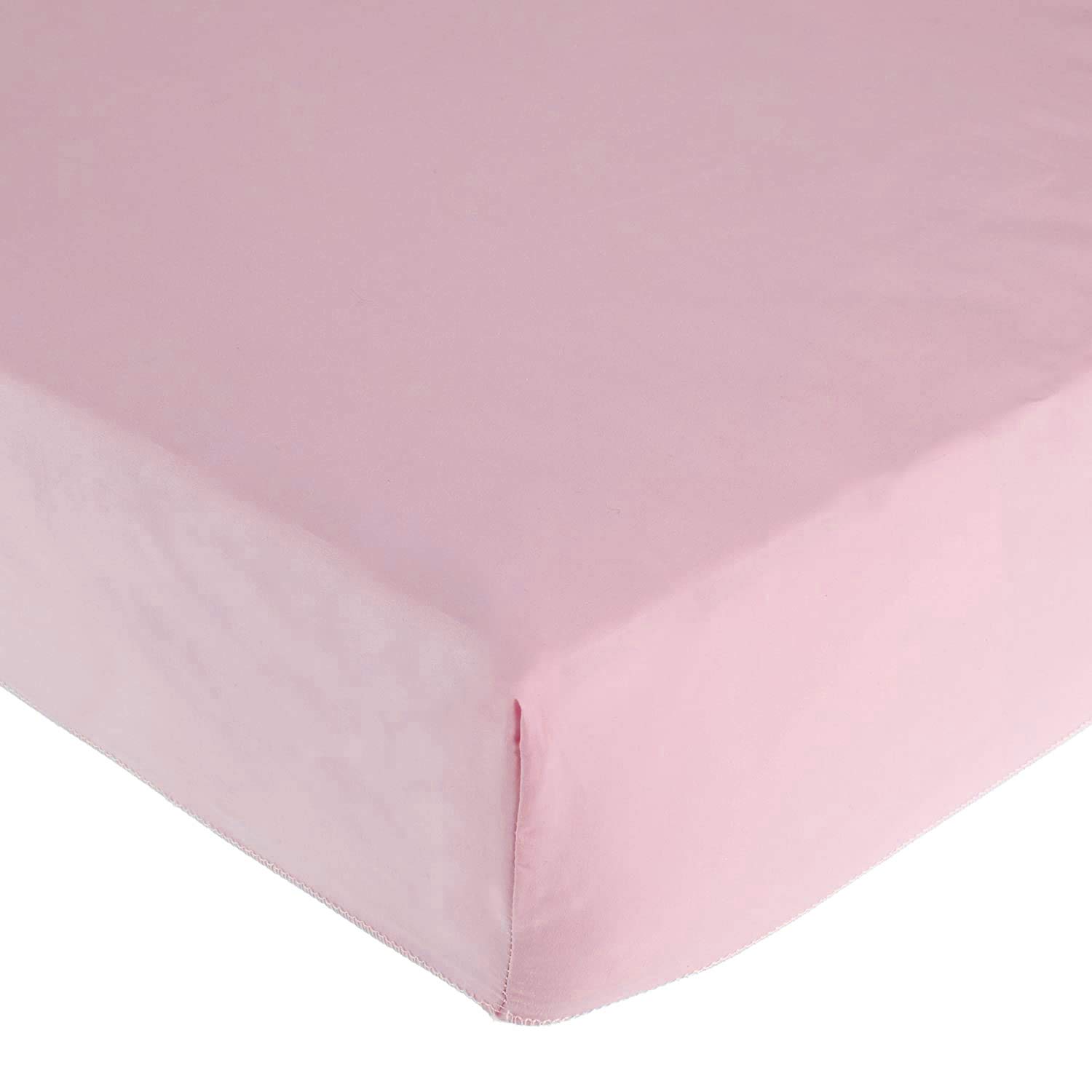 ECR4Kids-ELR-0575 Premium 3-Fold Daycare Rest Mat, Blue and Red (2" Thick) & American Baby Company 100% Natural Cotton Percale Fitted Day Care Mat Sheet, Pink, 1 Count (Pack of 1)