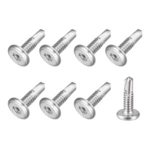 METALLIXITY Hex Socket Self Tapping Screws (#10 x 3/4") 50Pcs, Flat Round Socket Head Cap Screws - for Housing Construction