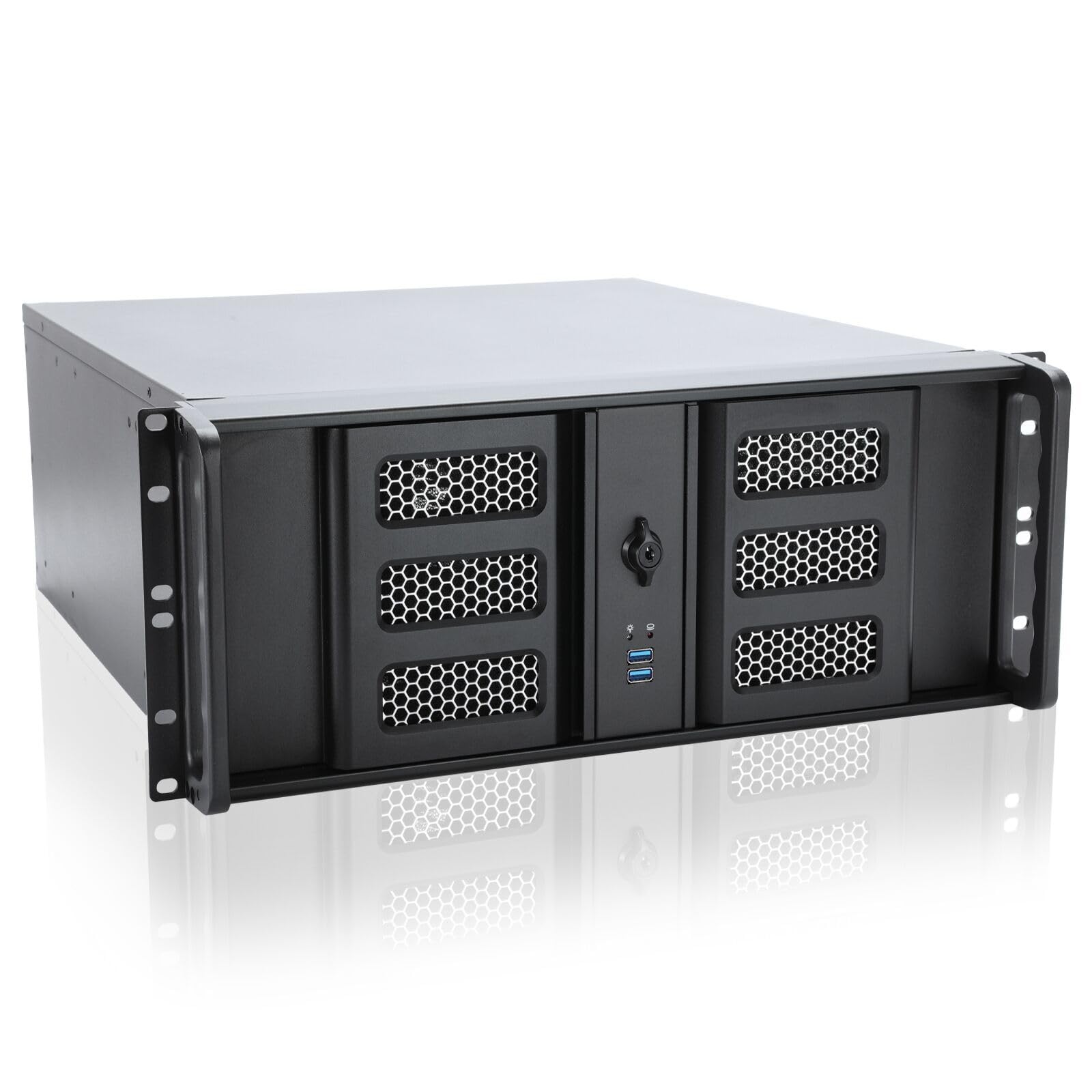 RackChoice 4U Rackmount Server Chassis with 3x5.25 Front Bays+7x3.5 +3x2.5 Drive Bays