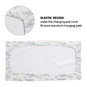 Changing Pad Cover, Baby Blanket, Crib Sheet, Green Leaf