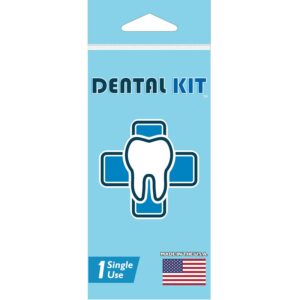 potty pack dental kit single use portable kit with travel tooth brush, tooth paste, dental floss and mint-flavored tooth picks - 1 unit