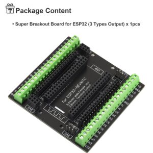 for ESP32 Super Breakout Board 3.81mm / 0.15" Terminal Blocks GPIO Expansion Board 3 Types Output for ESP32 Module ESP-WROOM-32 ESP32-DevKitC