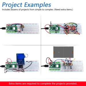 Freenove Raspberry Pi Pico W (Compatible with Arduino IDE) Pre-Soldered Header, Dual-core Arm Cortex-M0+ Microcontroller, Development Board, Python C Java Code, Tutorial Example Projects