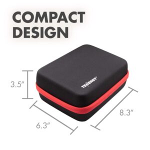 Tenergy Battery Organizer Storage Case with Battery Tester, Holds 60 Batteries AA AAA C D 9V (Batteries not Included)