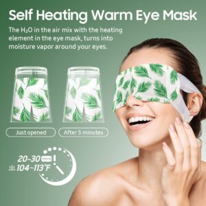 BeHoomi Steam Eye Mask, 10 Packs Heated Eye Mask, Self Heating Disposable SPA Warm Compress for Eyes Sleep Mask, Soothing Moist Heat Eye Masks, Travel Essentials & Relaxation Gifts (Tea Tree Scent)