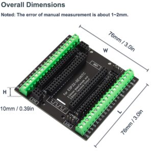 for ESP32 Super Breakout Board 3.81mm / 0.15" Terminal Blocks GPIO Expansion Board 3 Types Output for ESP32 Module ESP-WROOM-32 ESP32-DevKitC