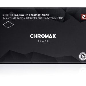 Noctua NA-SAVG2 chromax.Black, Anti-Vibration Gaskets for 140x25mm Fans (Set of 3, Black)