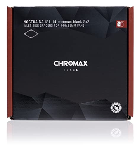 Noctua NA-IS1-14 chromax.Black Sx2, Inlet Side Spacers for 140mm Fans (Black)