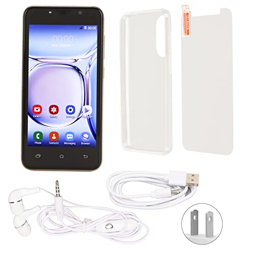 WiFi Unlocked Smartphone, Dual Camera Phone with Golden 4.5 Inch HD Screen, GPS Supported for Gaming (US Plug)