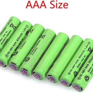 FULIN 12 Packs 1.2V AAA 300mAh Ni-MH Rechargeable Batteries for Solar Lights (AAA Size)