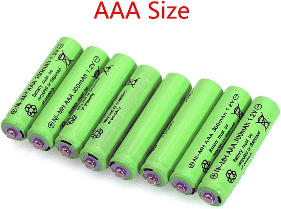 FULIN 12 Packs 1.2V AAA 300mAh Ni-MH Rechargeable Batteries for Solar Lights (AAA Size)