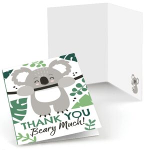 big dot of happiness koala cutie - bear birthday party and baby shower thank you cards (8 count)