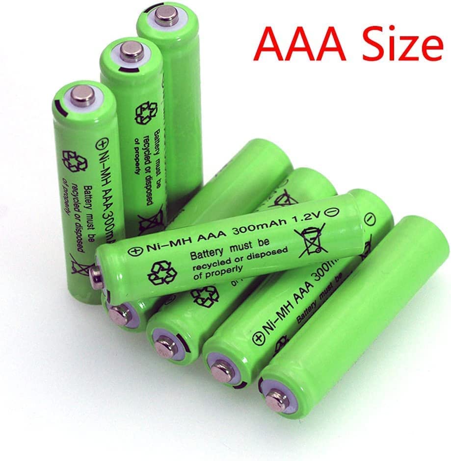 FULIN 12 Packs 1.2V AAA 300mAh Ni-MH Rechargeable Batteries for Solar Lights (AAA Size)