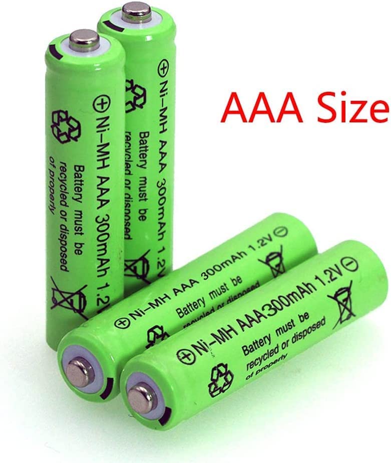 FULIN 12 Packs 1.2V AAA 300mAh Ni-MH Rechargeable Batteries for Solar Lights (AAA Size)