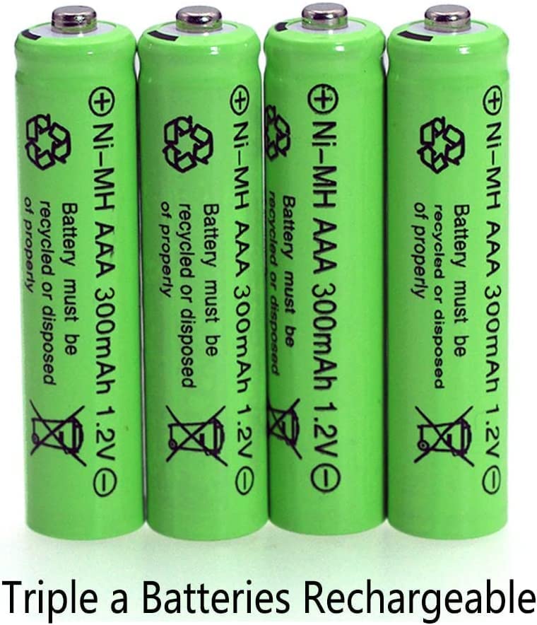 FULIN 12 Packs 1.2V AAA 300mAh Ni-MH Rechargeable Batteries for Solar Lights (AAA Size)