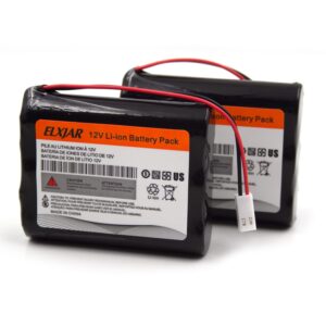 YUTSUJO (2-Pack) 11.1V 2600mAh Li-ion Battery Pack 18650 * 3 Cell with 2 Pin MTA-100 Connectors