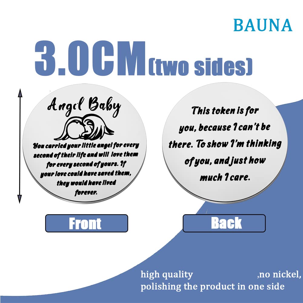 BAUNA Miscarriage Gifts Angel Baby Memorial Token Miscarry Infant Loss Gift for Parents Grief Sympathy Packet Token (Angel Baby Memorial Token)