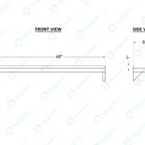 AmGood 8" X 48" Stainless Steel Wall Shelf | Metal Shelving | Garage, Laundry, Storage, Utility Room | Restaurant, Commercial Kitchen | NSF